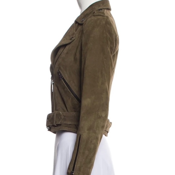 AllSaints Suede Biker Jacket Size US2/XS - Picture 2 of 9